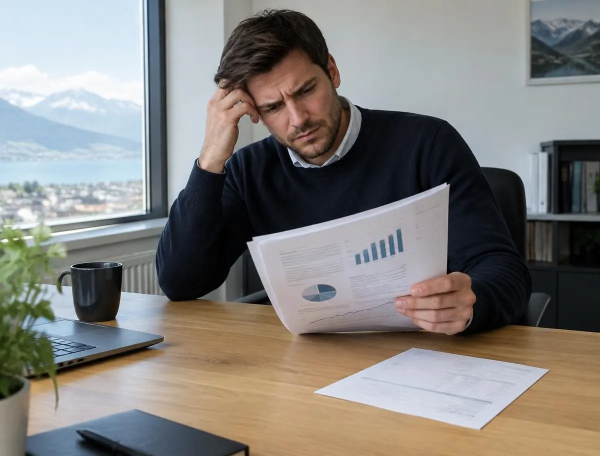 Unternehmer versteht den monatlichen Bericht seiner Agentur nicht